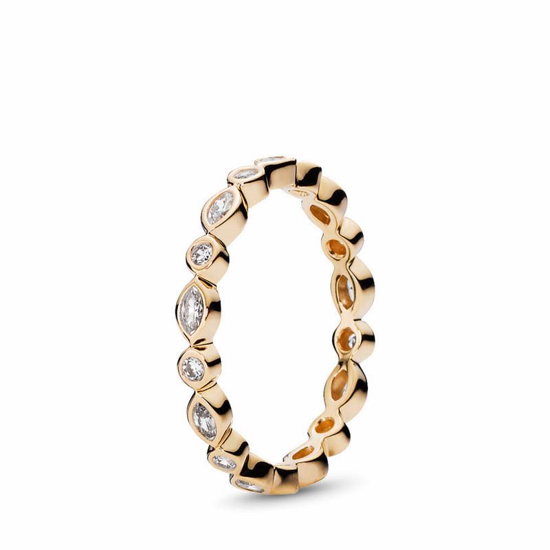 Pandora AlluStackable Ring Brilliant Marquise Stackable Ring Gold Egypt AZ8541036